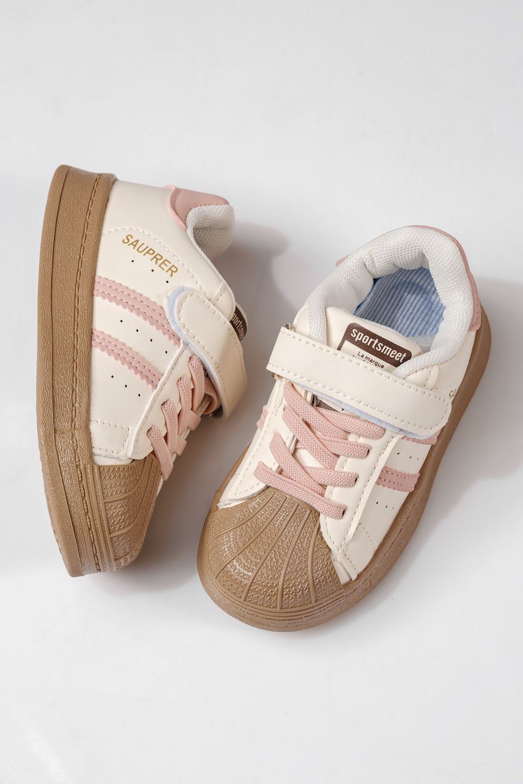 Gyerekcipők rózsaszín öko bőrből készült Allana #24020