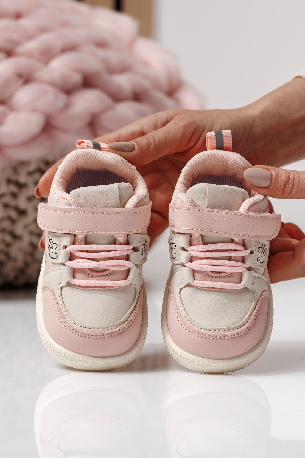 Gyerekcipők rózsaszín öko bőrből készült Adda #24016