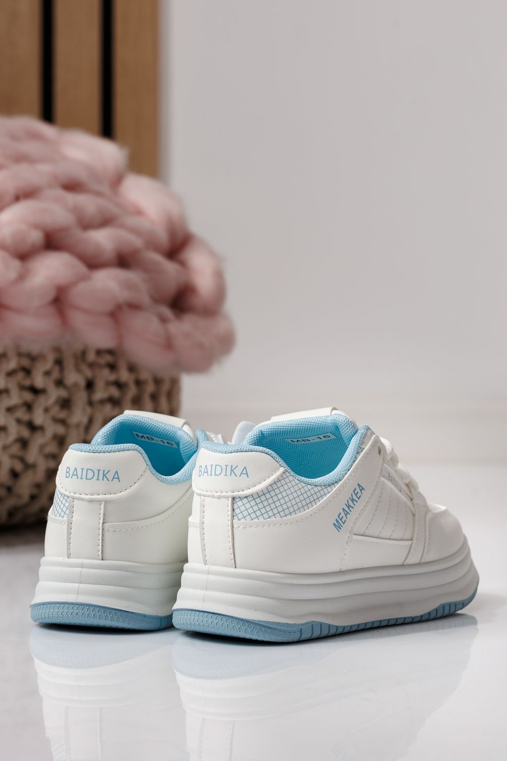 Gyerekcipők kék öko bőrből készült Asena #24026