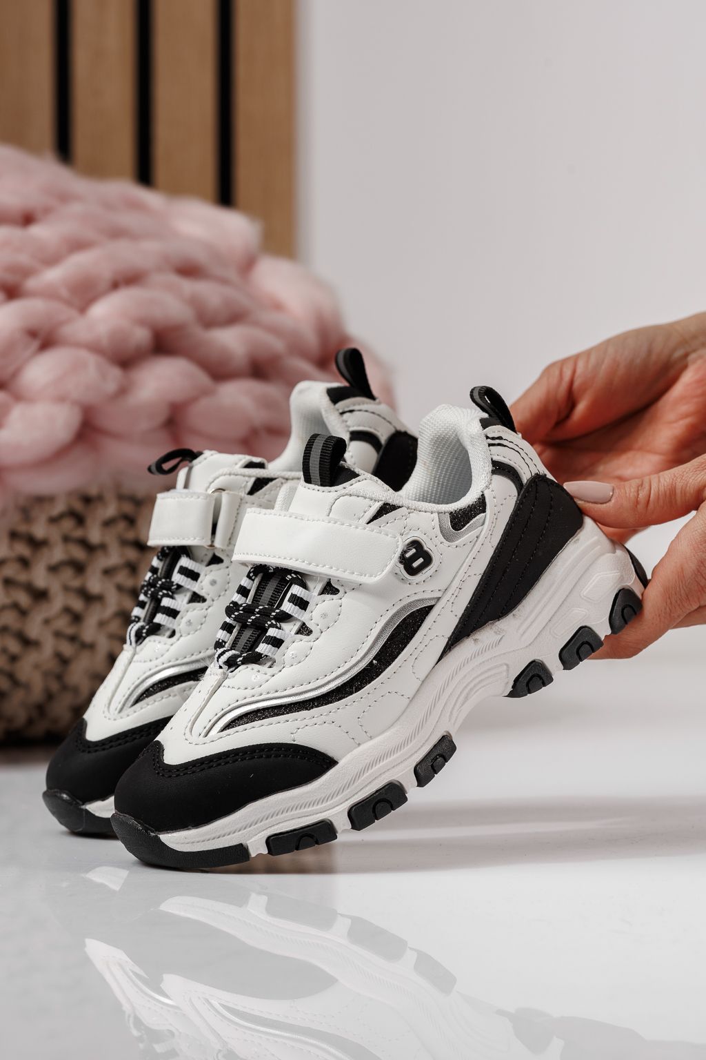 Gyerekcipők fekete öko bőrből készült Arya #24028