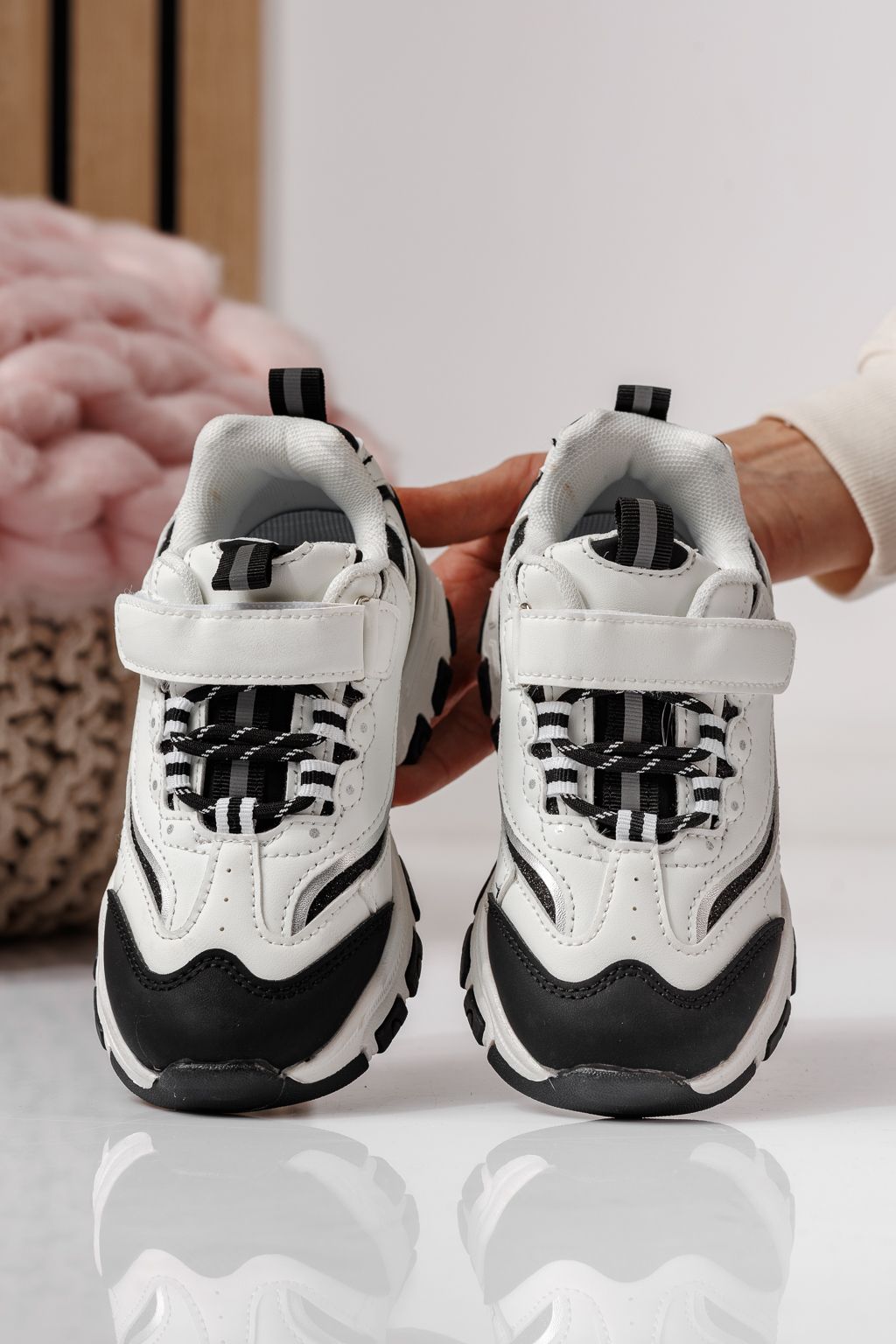 Gyerekcipők fekete öko bőrből készült Arya #24028