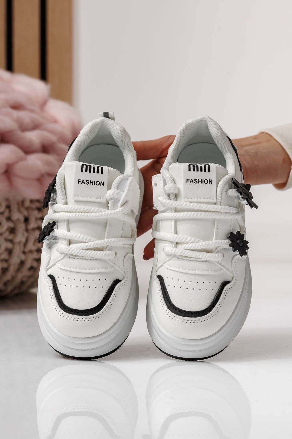 Gyerekcipők fehér öko bőrből készült Becca #24050