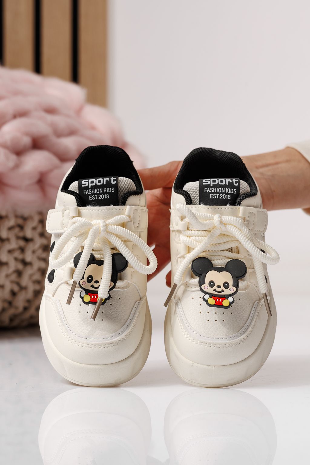 Gyerekcipők fehér öko bőrből készült Aylin #24011