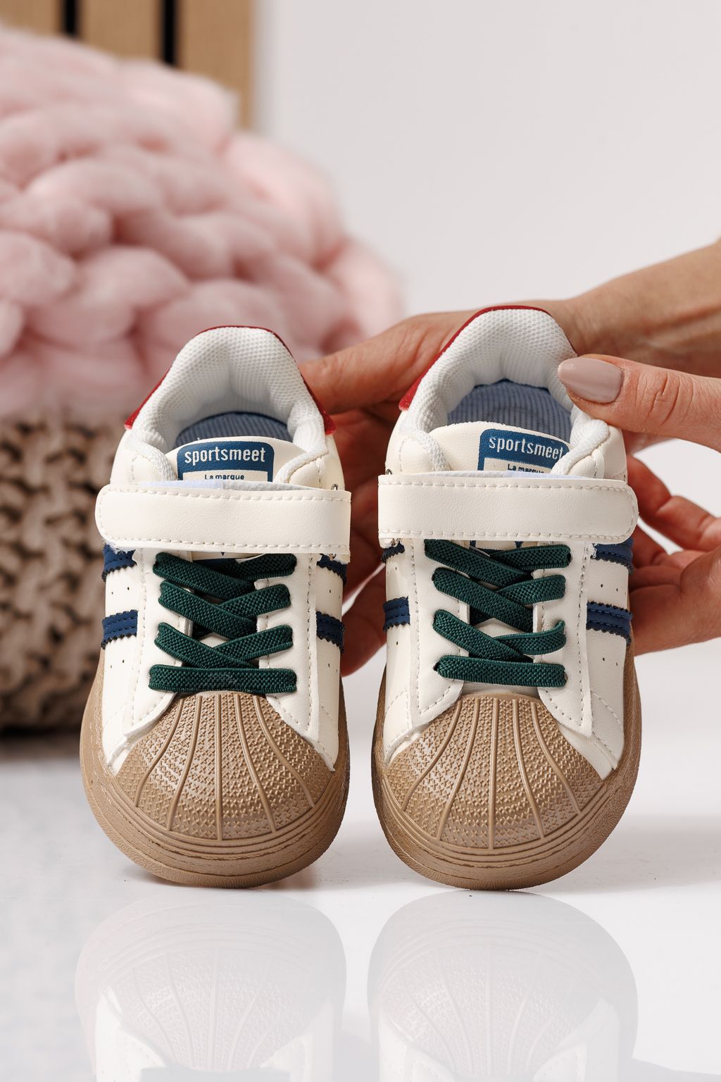 Gyerekcipők kék öko bőrből készült Allana #24019