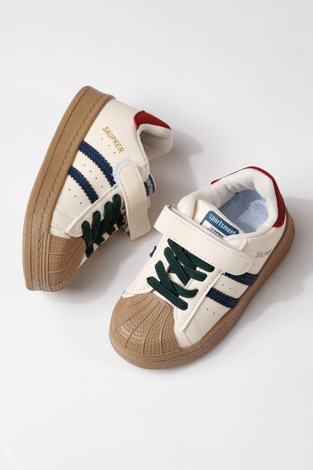 Gyerekcipők kék öko bőrből készült Allana #24019