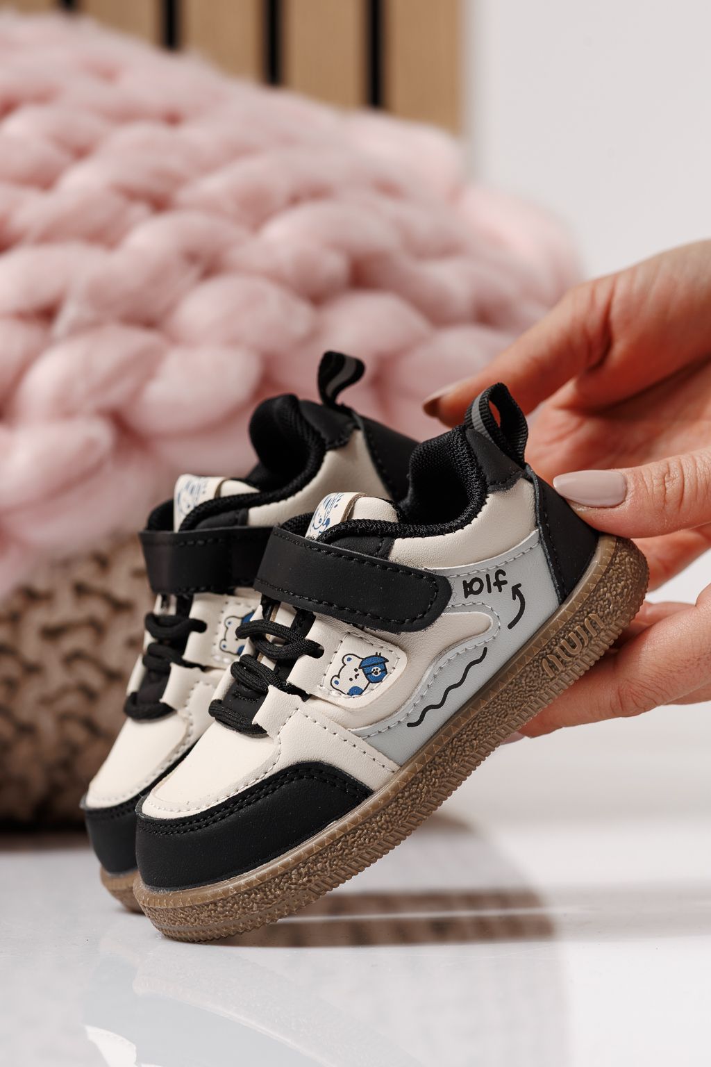 Gyerekcipők fekete öko bőrből készült Adda #24017