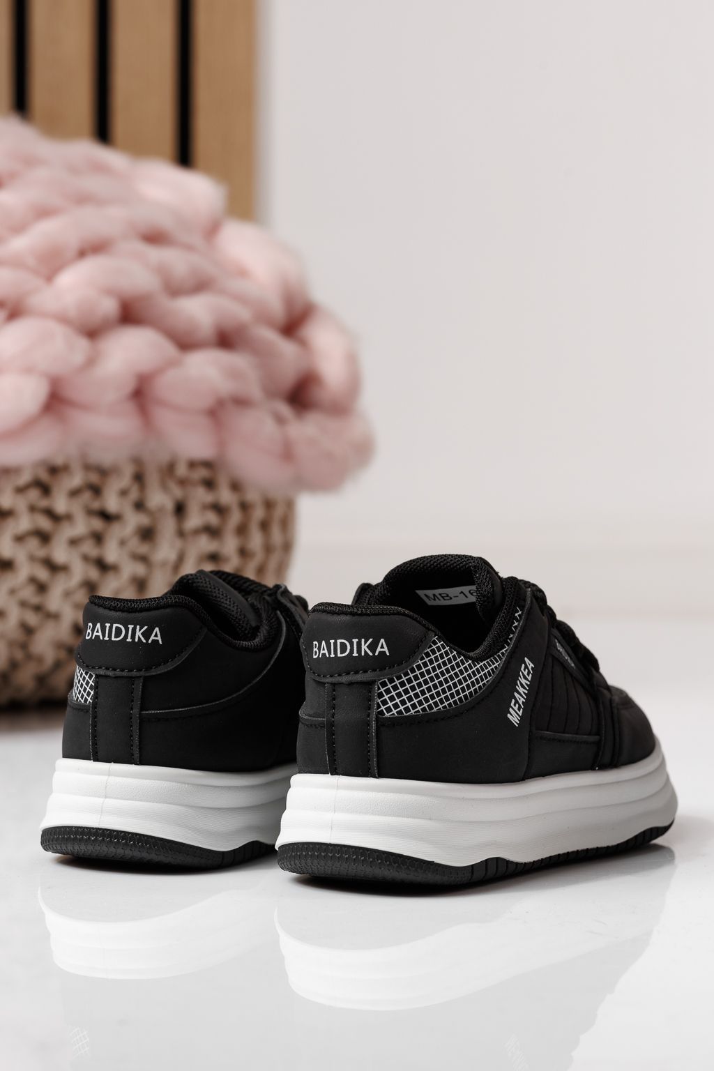 Gyerekcipők fekete öko bőrből készült Asena #24027