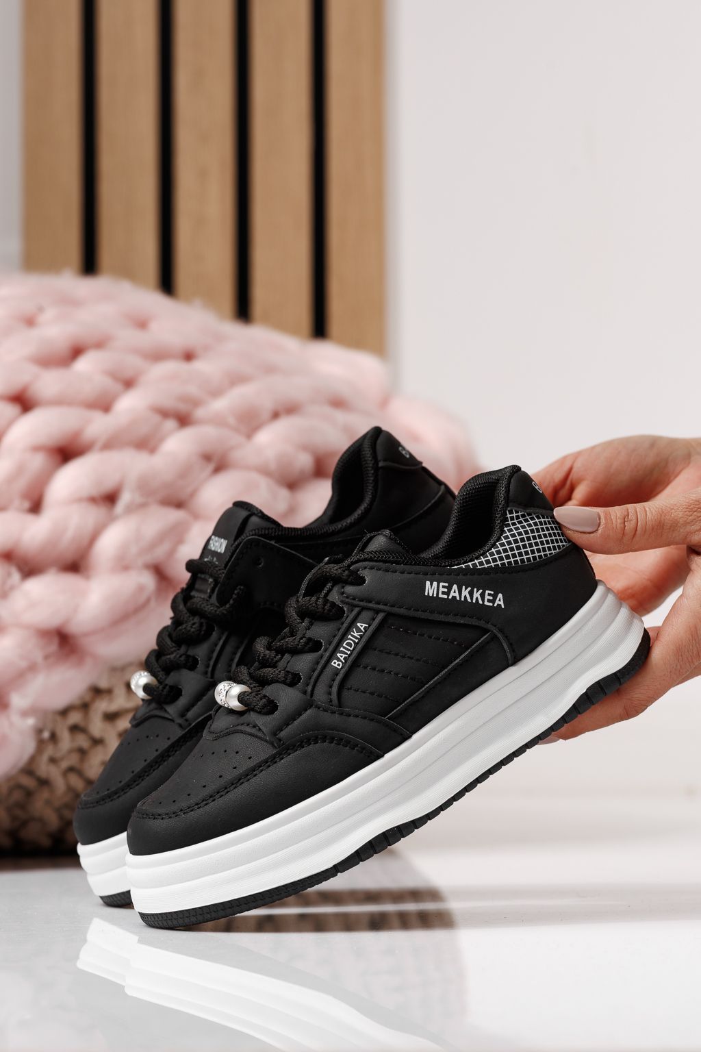 Gyerekcipők fekete öko bőrből készült Asena #24027