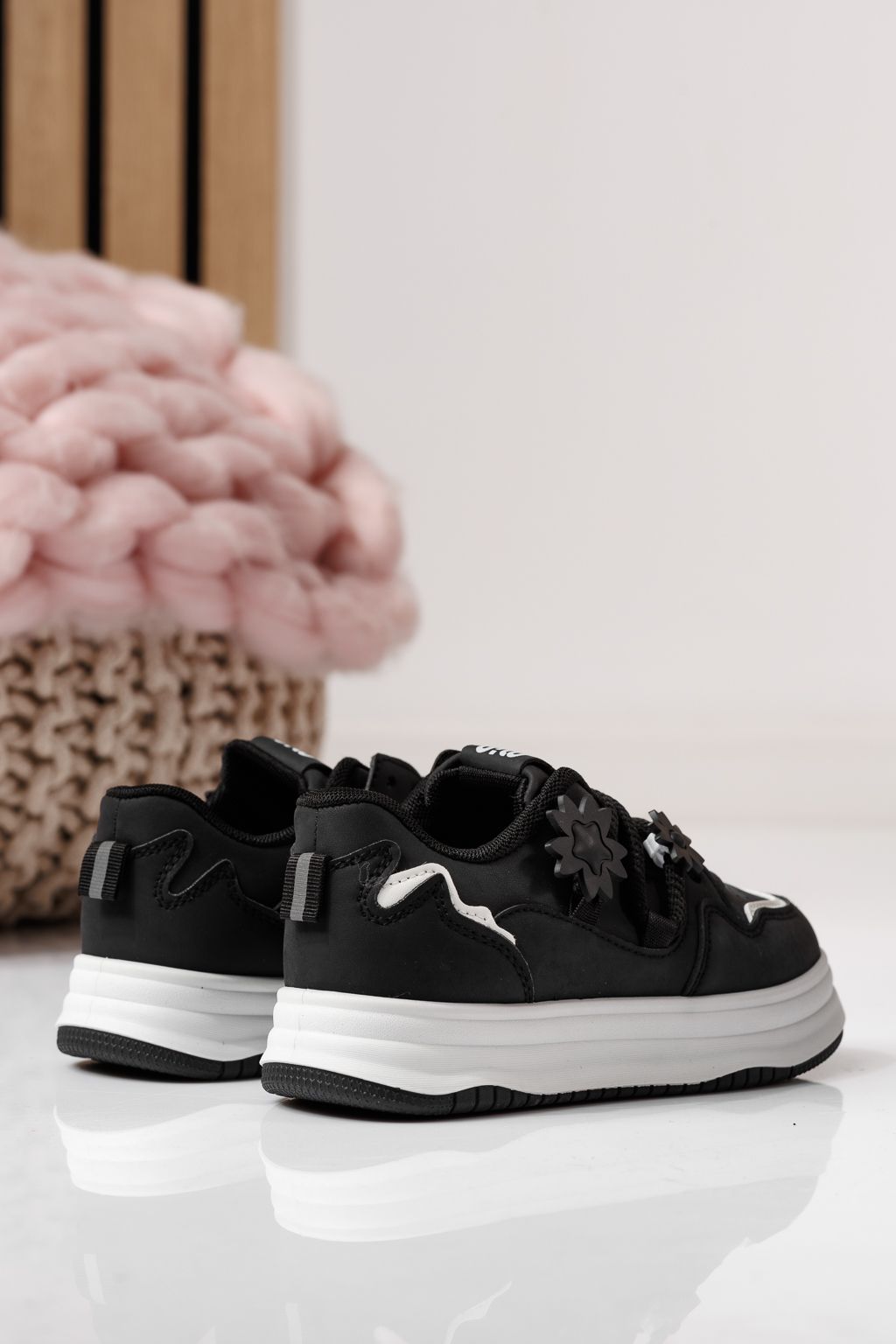 Gyerekcipők fekete öko bőrből készült Becca #24049