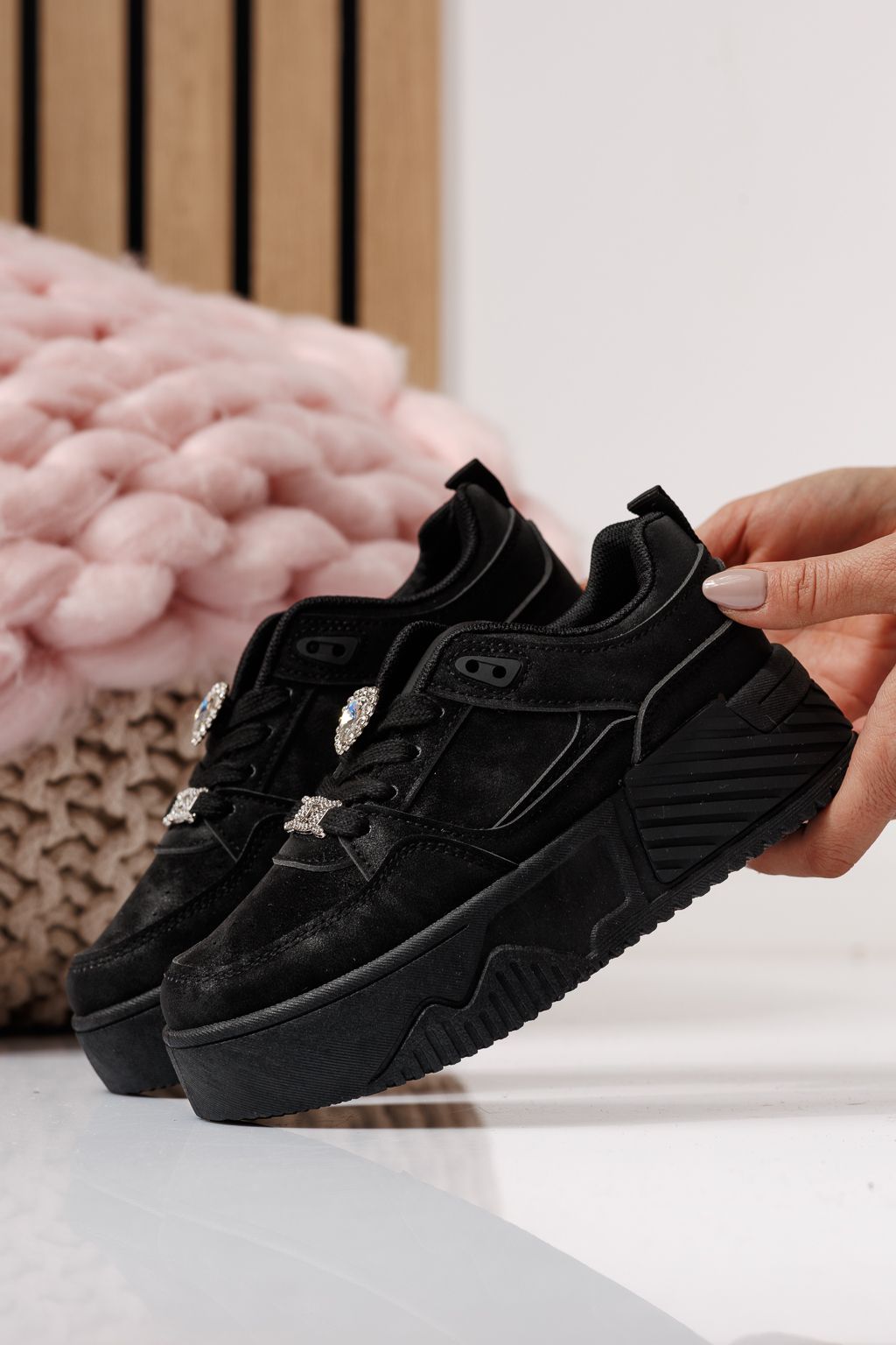 Gyerekcipők fekete öko bőrből készült Ariana #24013