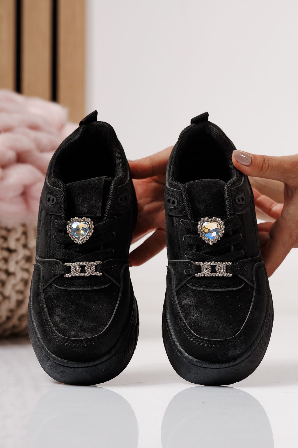 Gyerekcipők fekete öko bőrből készült Ariana #24013