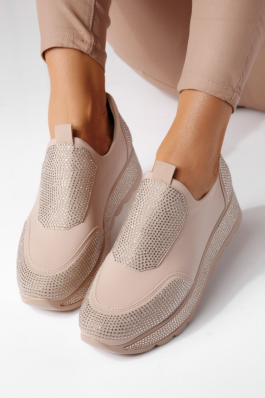 Női bézs színű textil tornacipő Iris #24208