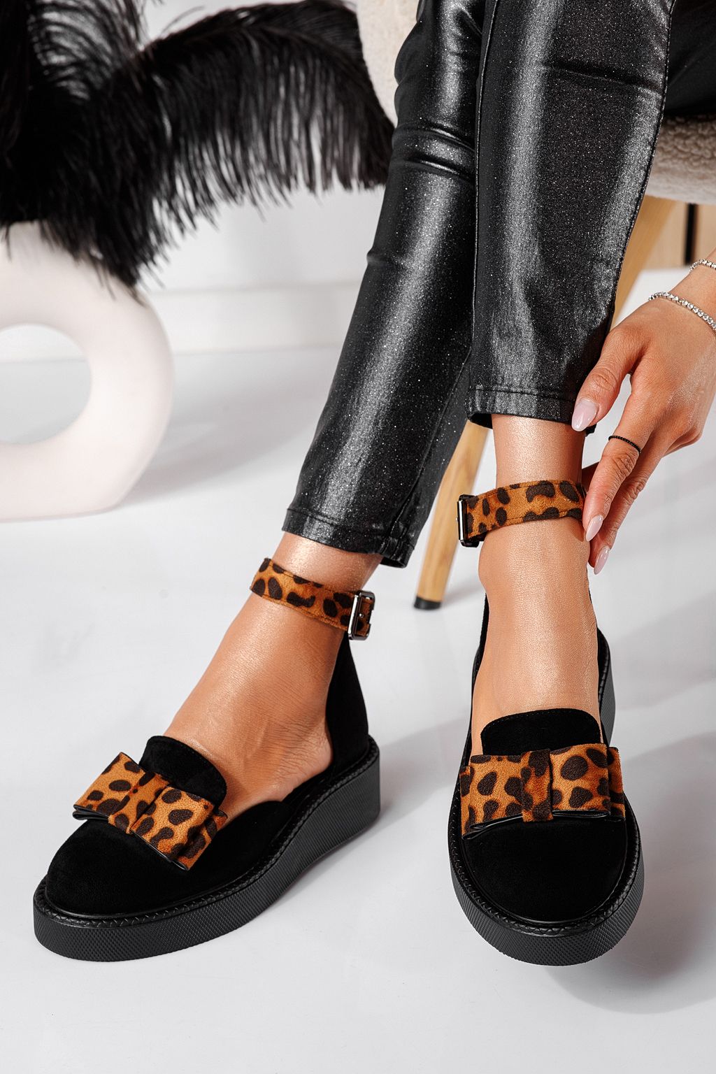 Willy Női Alkalmi Cipő Leopárd Velúr Ökológiai Bőrből #24219