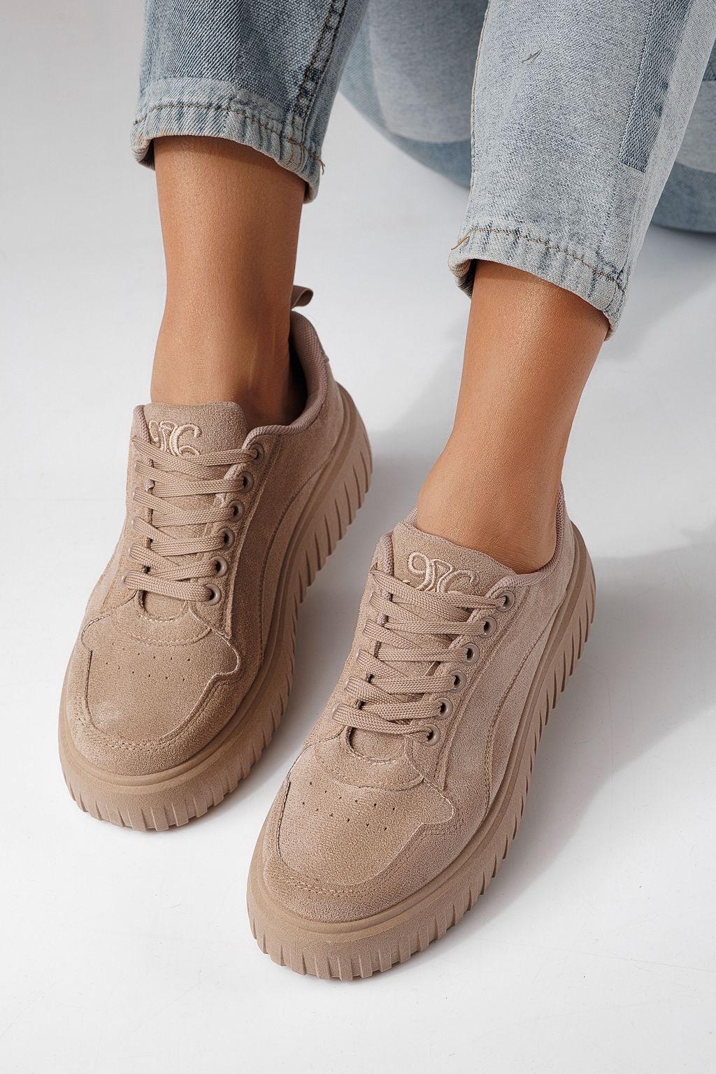 Adidasi dama khaki din piele ecologica Delia #24299