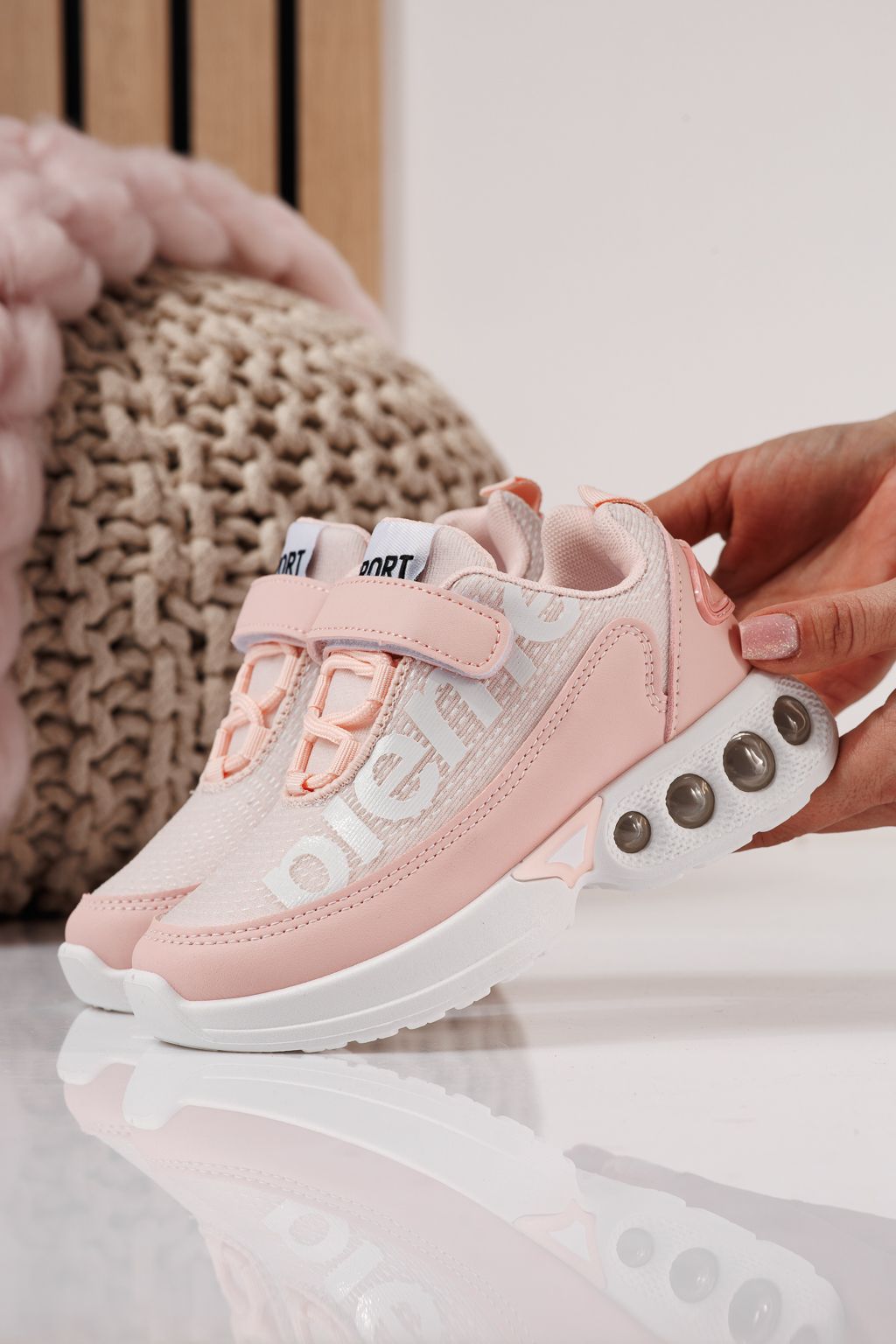 Gyerekcipők rózsaszín textil anyagból készült Freya #24352