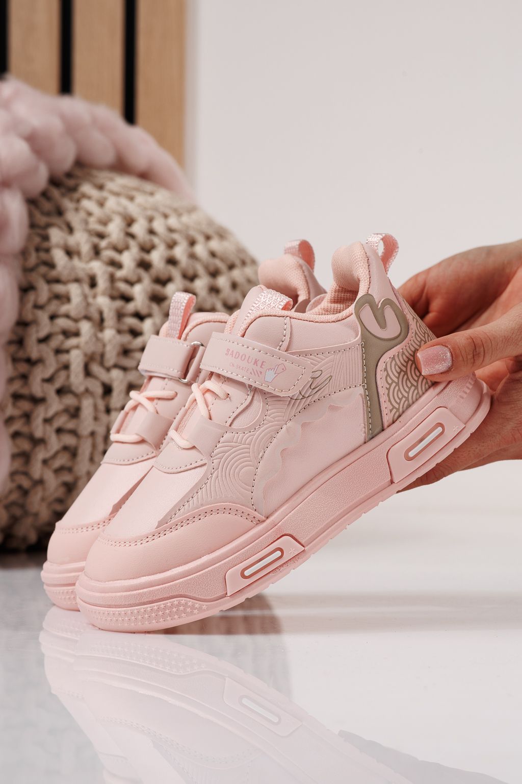 Gyerekcipők rózsaszín öko bőrből készült Iris #24342