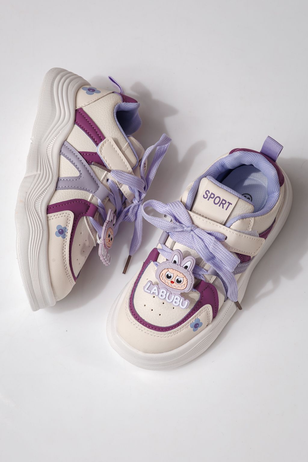 Gyerekcipők mályvaszínű öko bőrből készült Bubu #24339