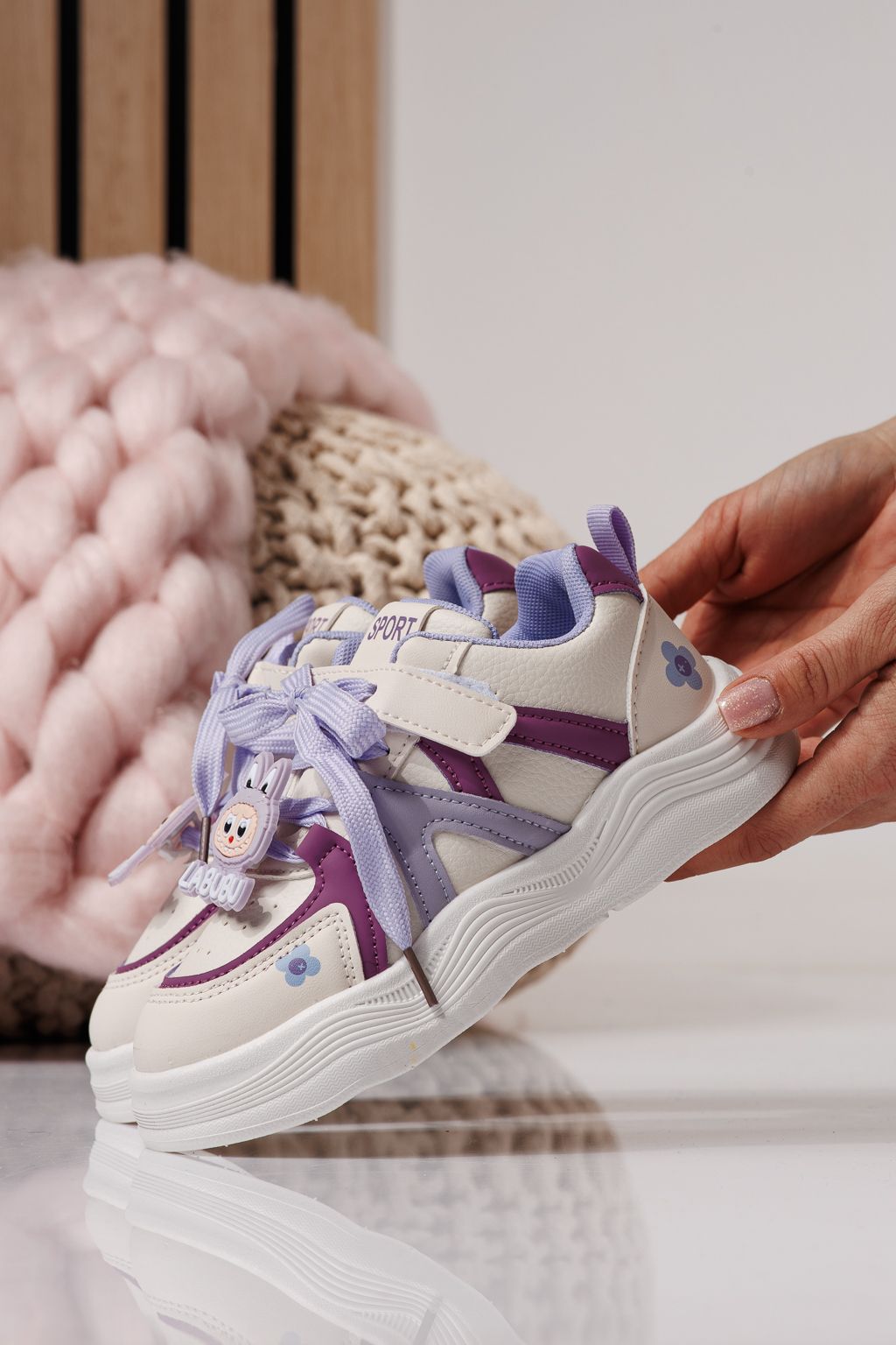 Gyerekcipők fehér öko bőrből készült Bubu #24335