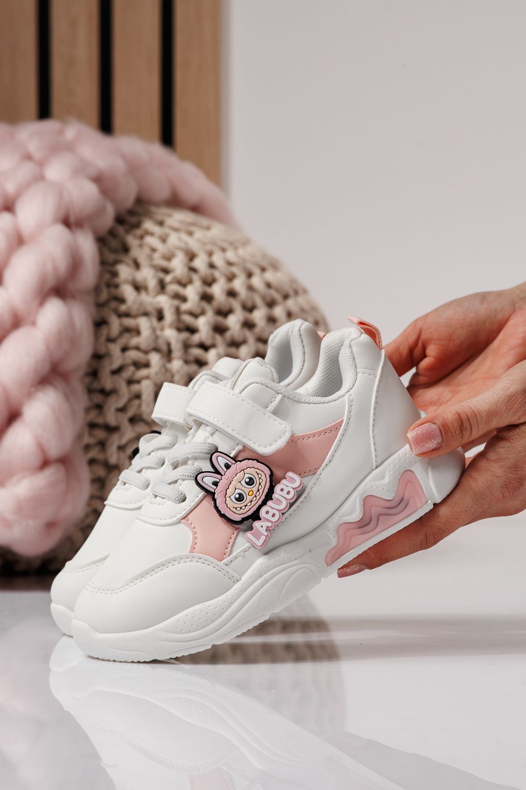 Gyerekcipők rózsaszín öko bőrből készült Bubu #24372