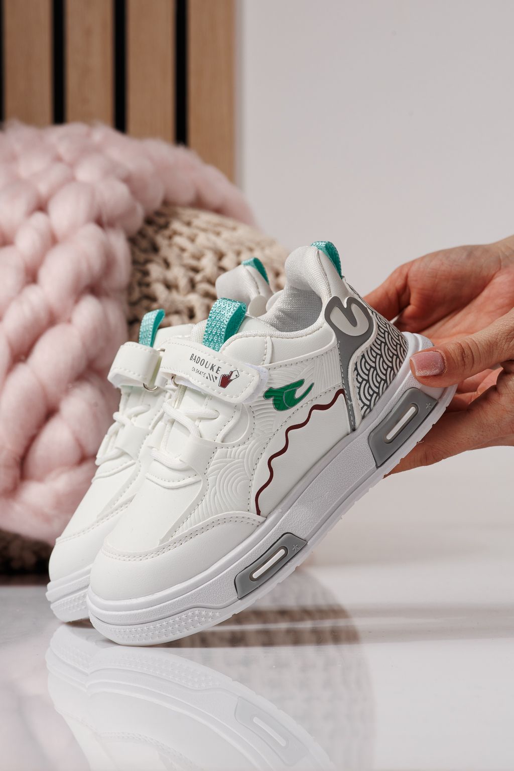 Gyerekcipők fehér öko bőrből készült Iris #24341