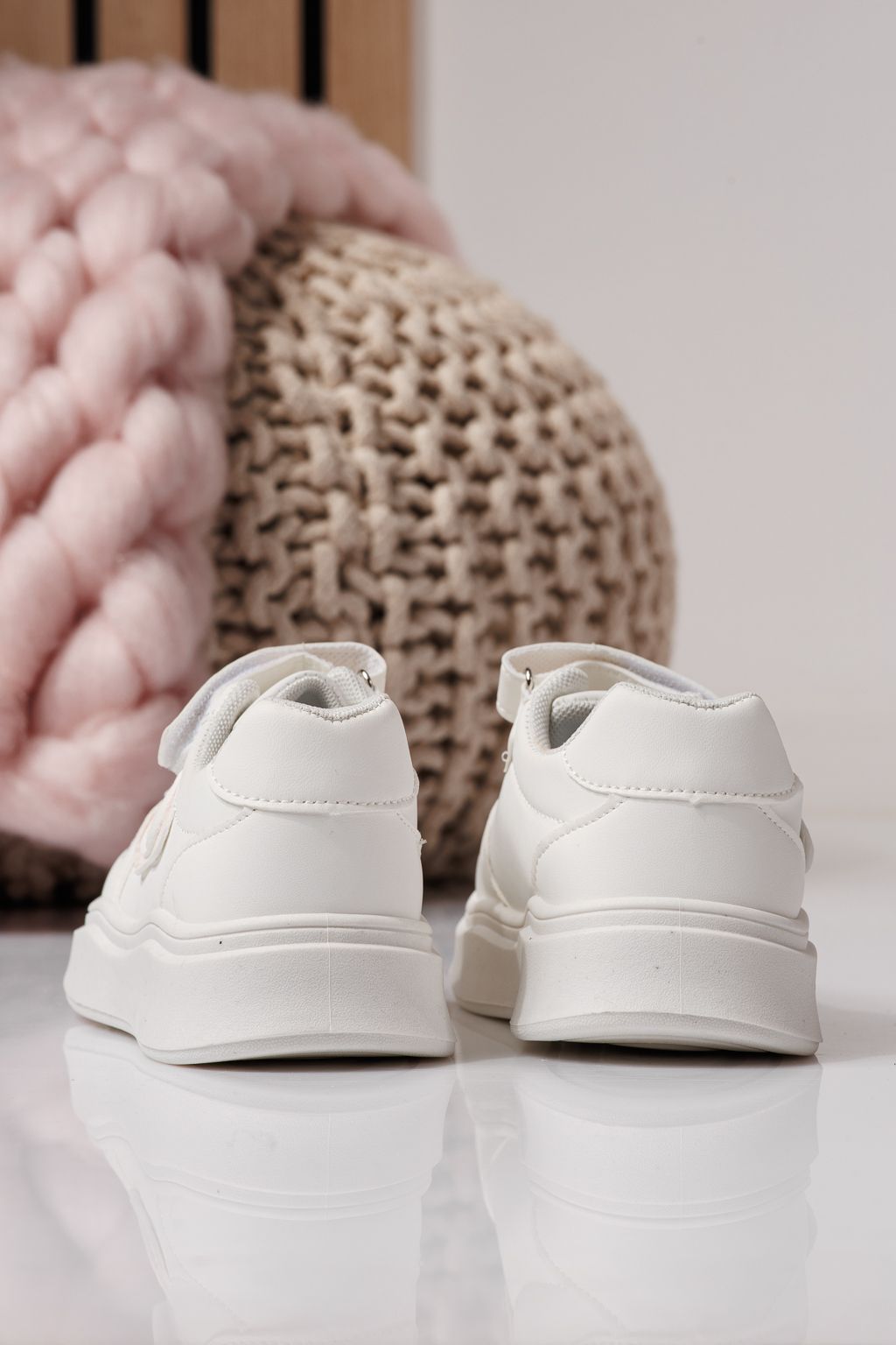 Gyerekcipők fehér öko bőrből készült Isabella #24360