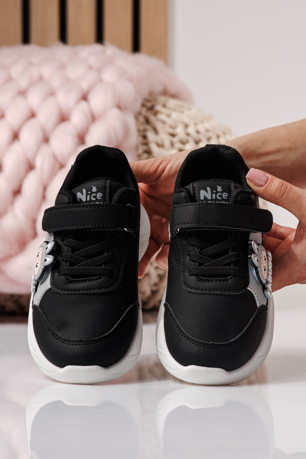 Gyerekcipők fekete öko bőrből készült Bubu #24374