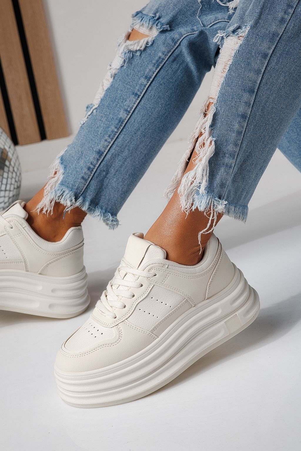 Adidasi dama negri din piele ecologica Adelina #24284