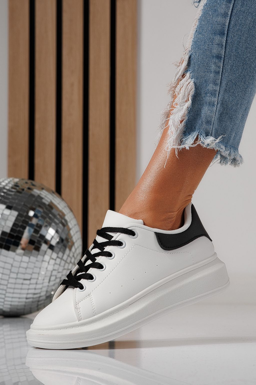 Női sportcipők fehér öko bőrből készült Sofia #24322