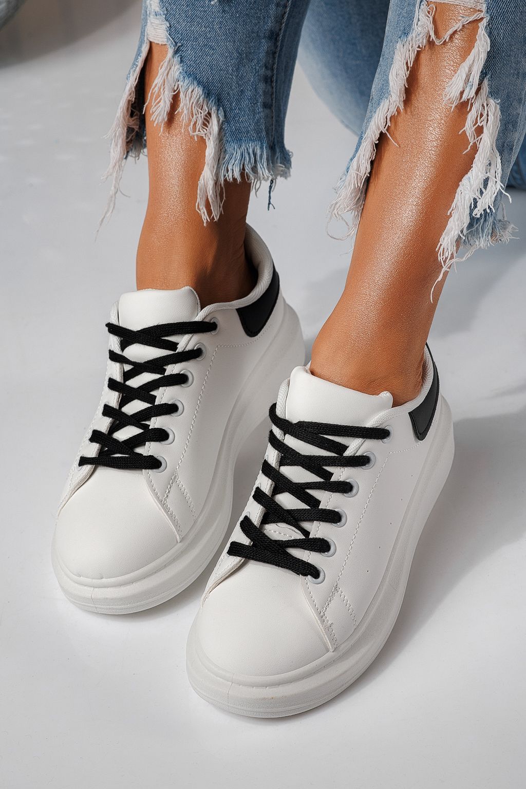 Női sportcipők fehér öko bőrből készült Sofia #24322