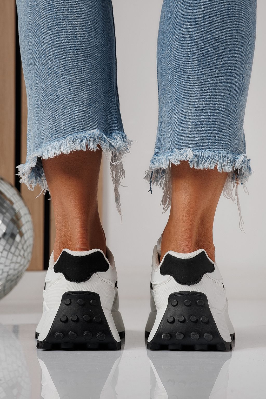 Női sportcipők fehér öko bőrből készült Mia #24317