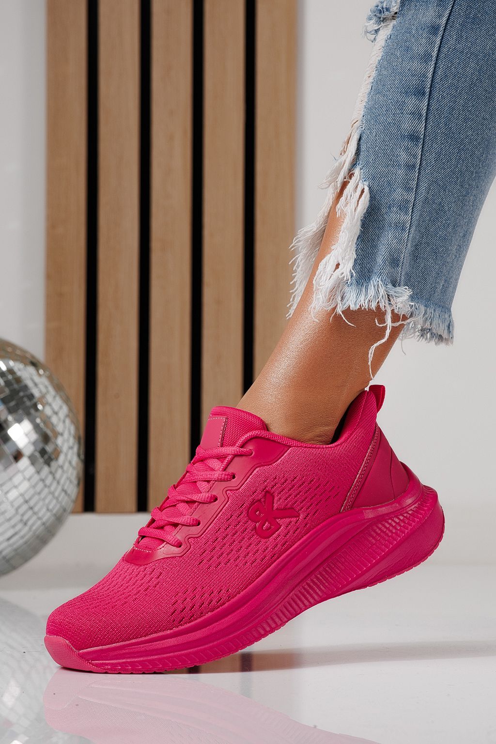 Női sportcipők rózsaszín textil anyagból készült Anaiss #24388