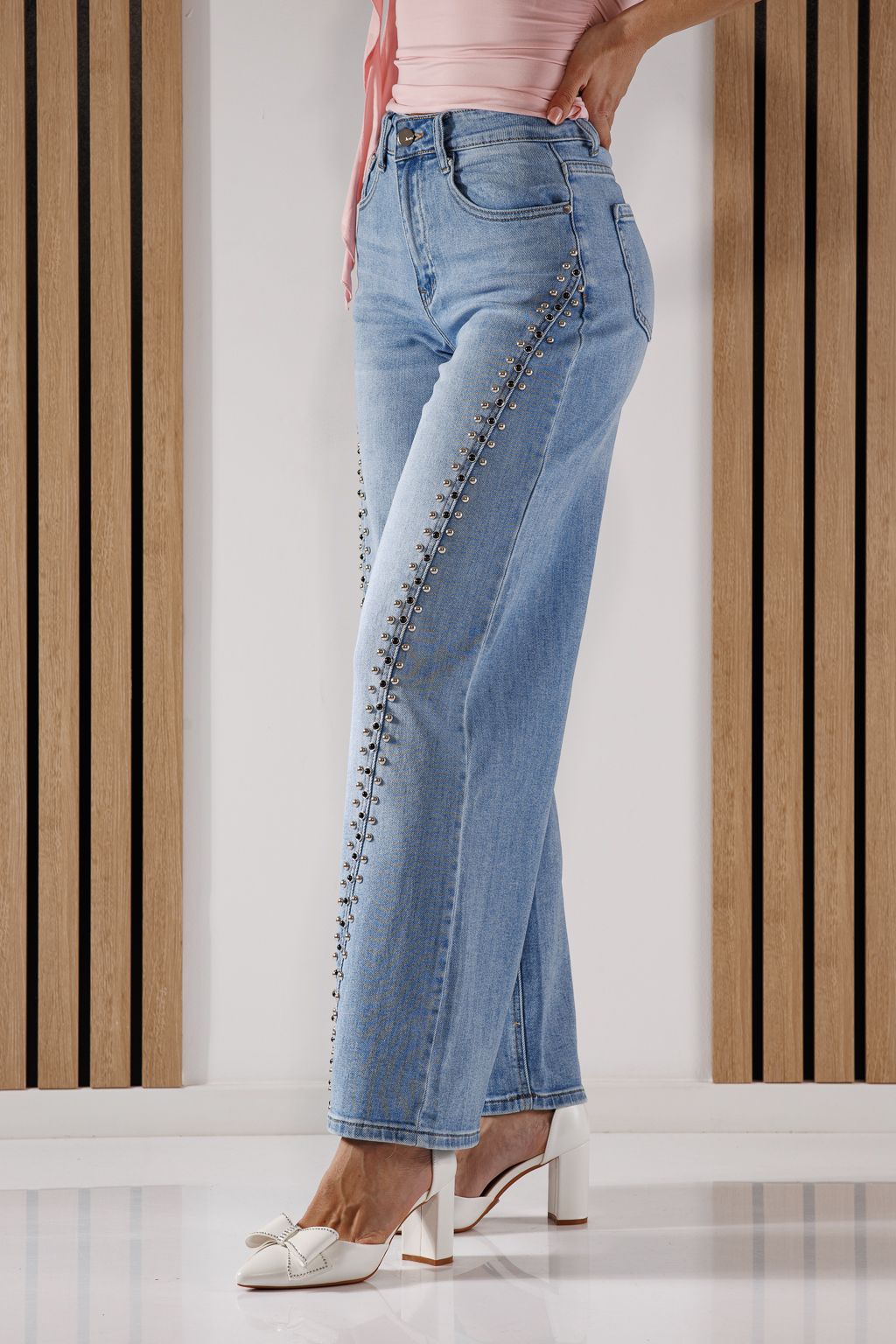 Női Wide Leg farmernadrág Kate kék #A1351