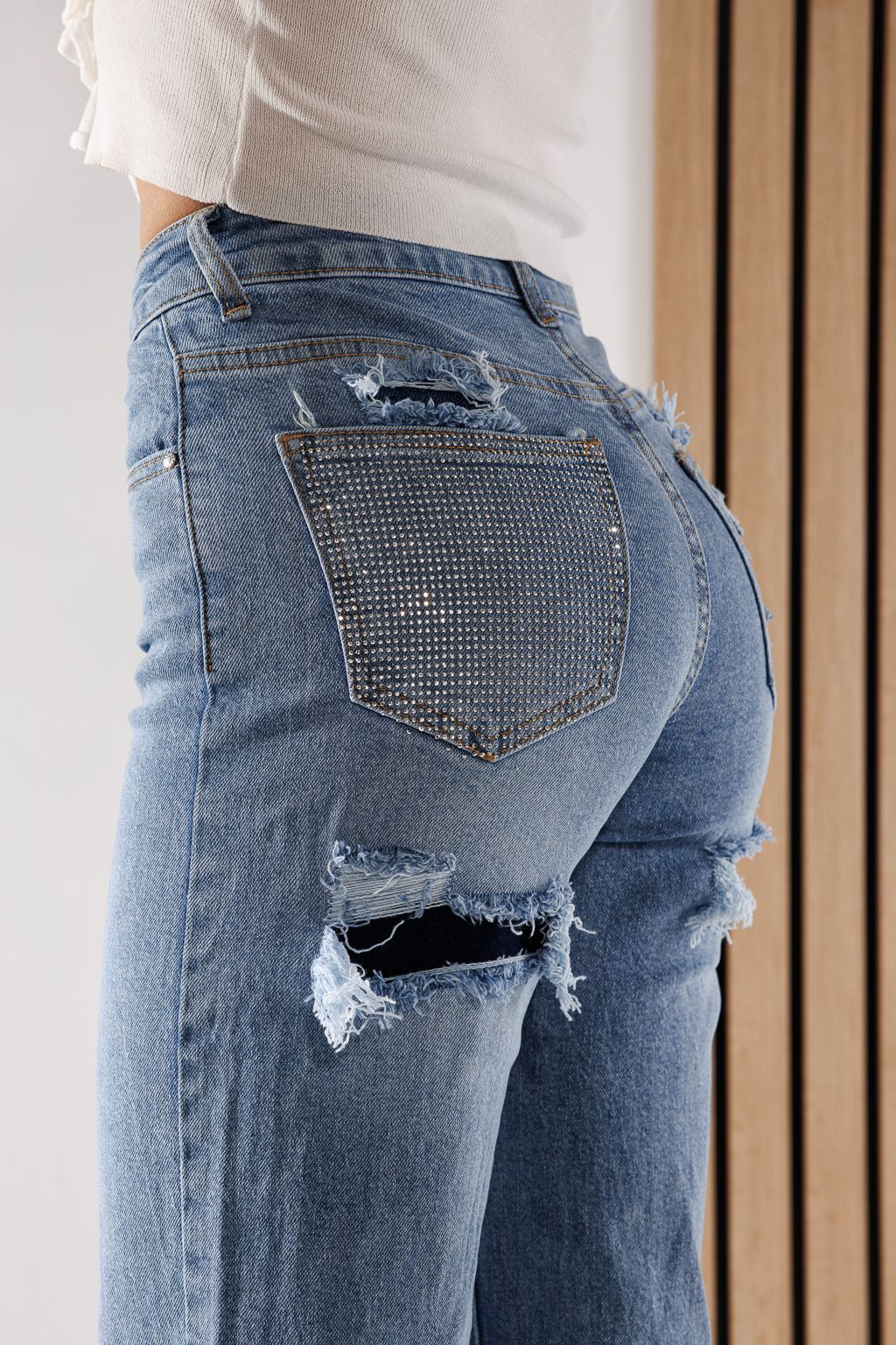 Női Wide Leg farmernadrág Maria kék #A1350