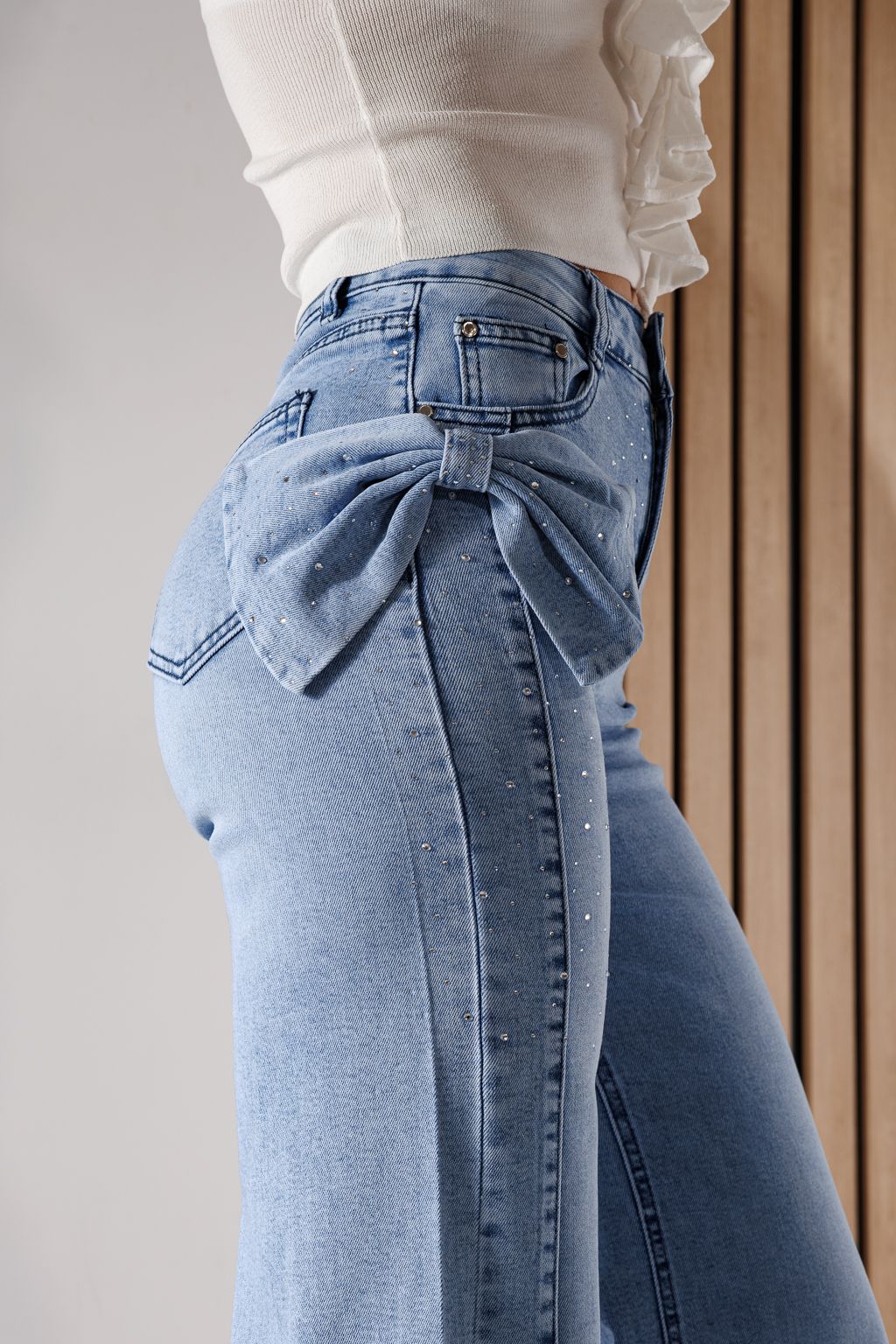 Női trapéz farmernadrág Amira kék #A1344