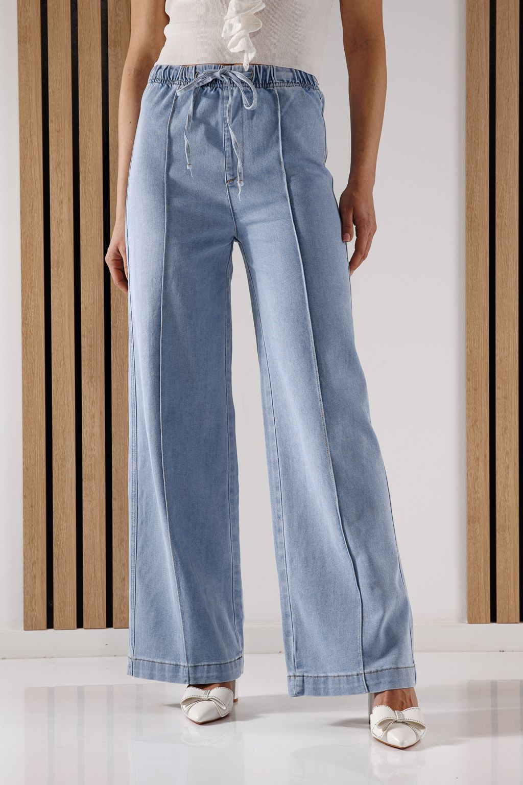 Női trapéz farmernadrág Arya kék #A1368