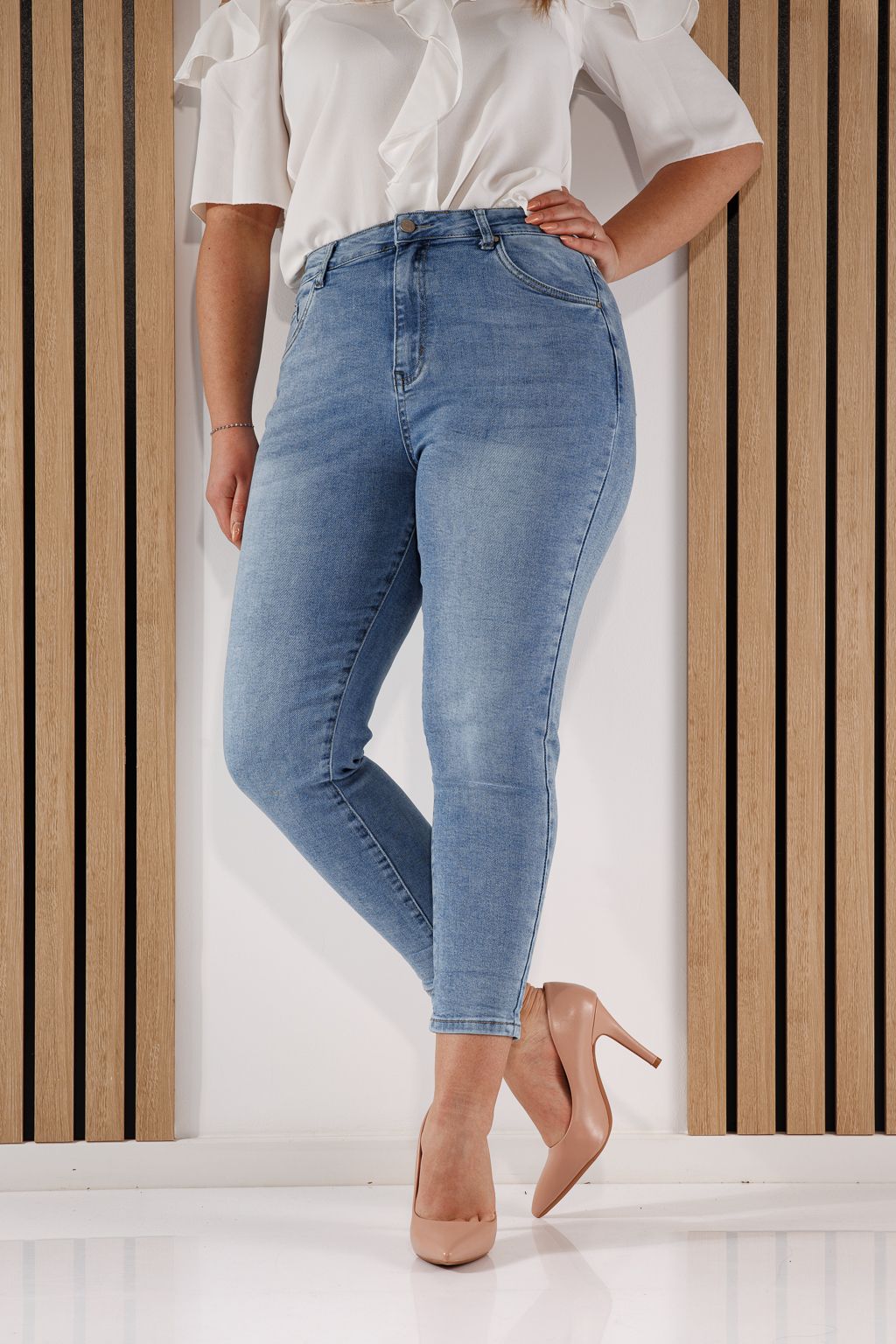 Női Baggy Fit farmernadrág Diana kék #A1356