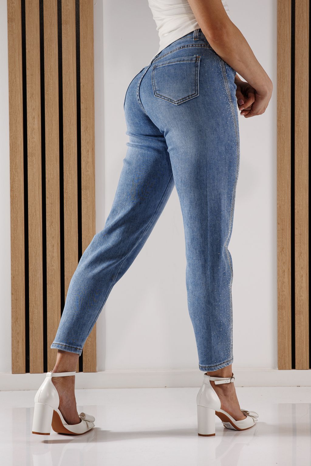 Női Baggy Fit farmernadrág Tina kék #A1365