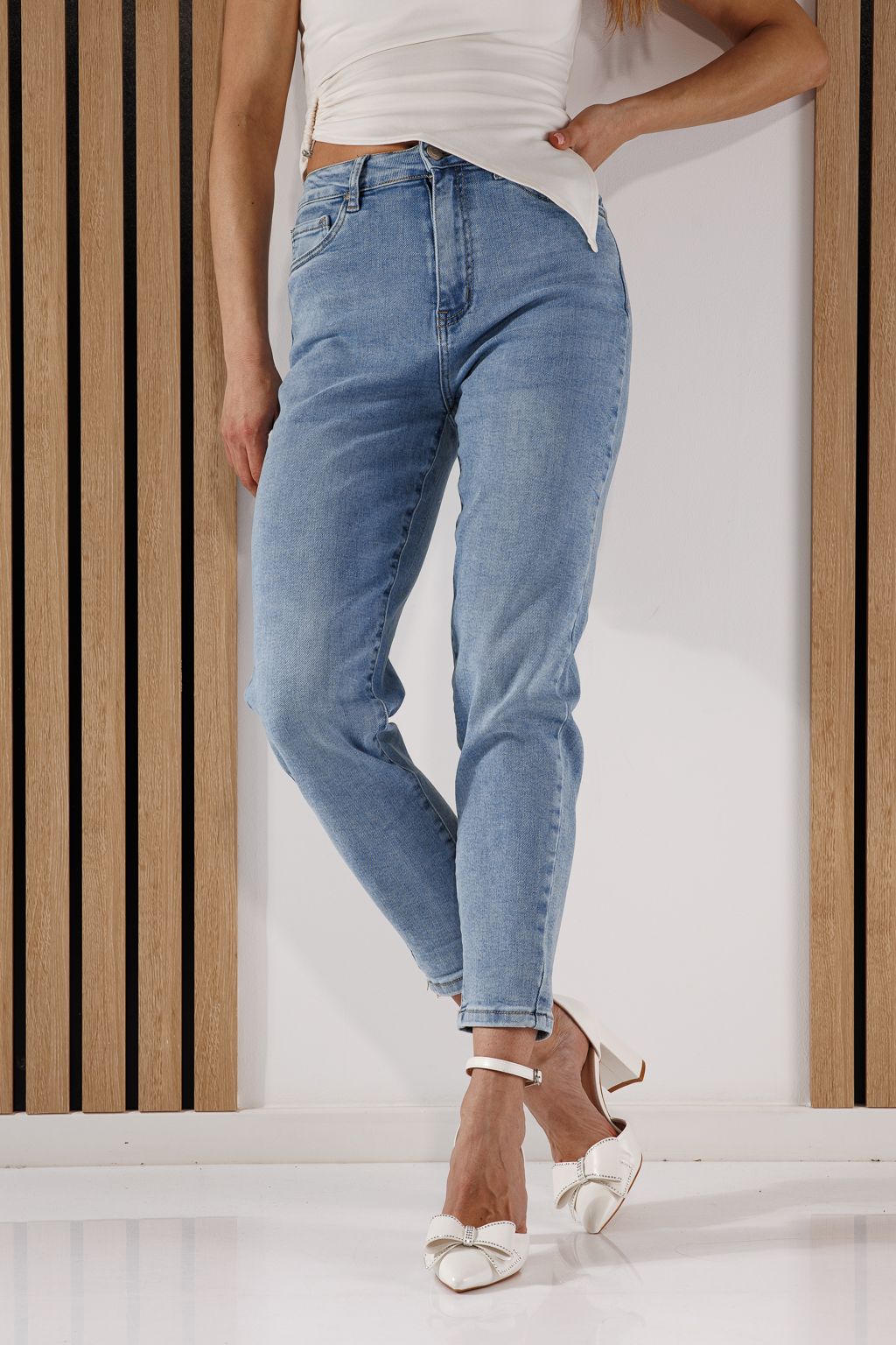 Női Baggy Fit farmernadrág Aylin kék #A1360