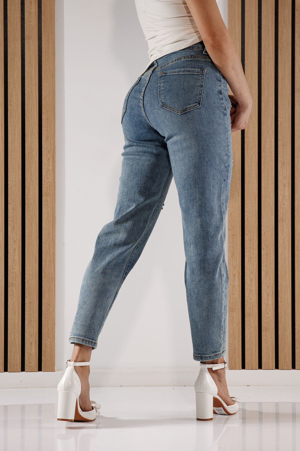 Női Baggy Fit farmernadrág Azaleea kék #A1358