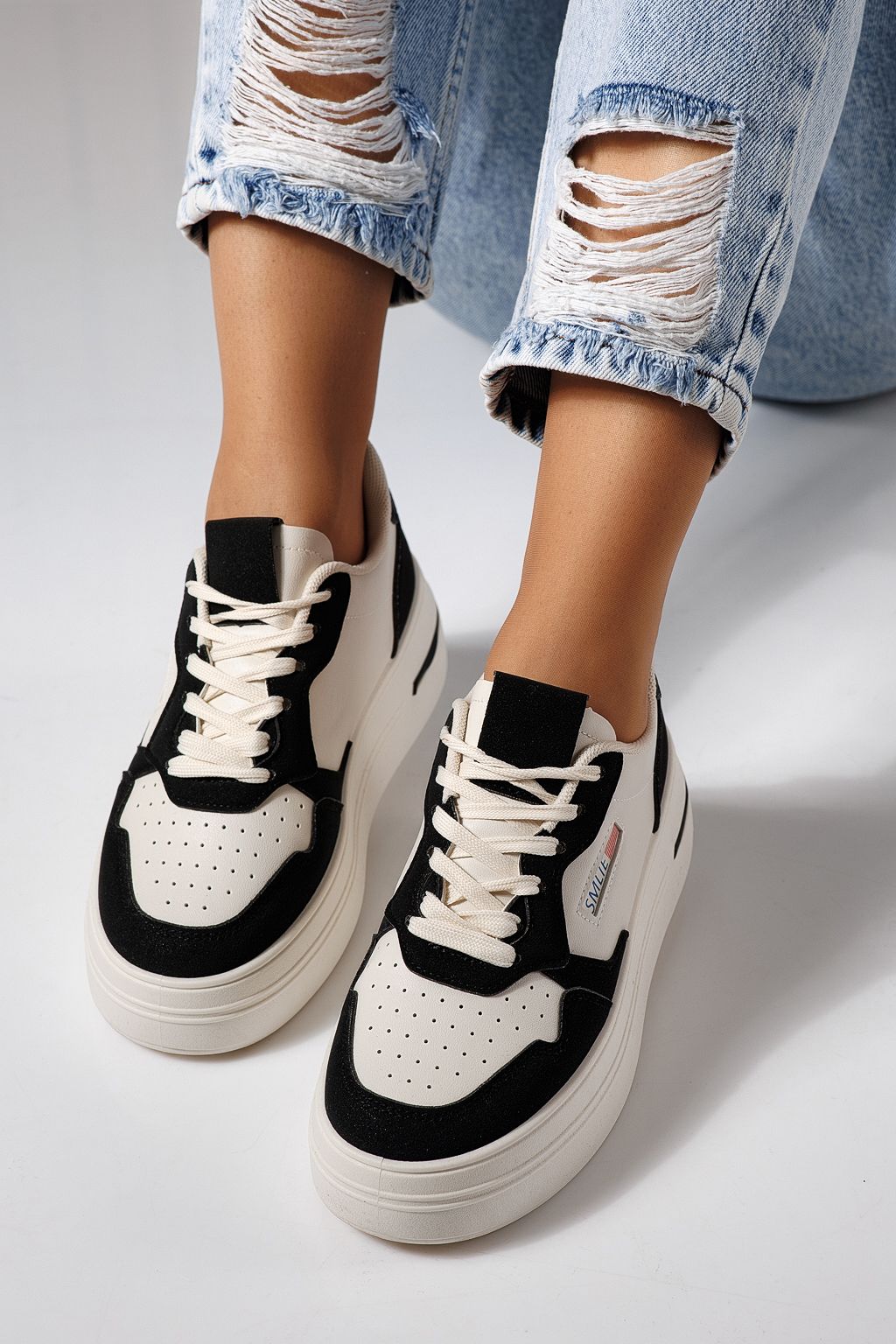 Női sportcipők fekete öko bőrből készült Sofia #24392