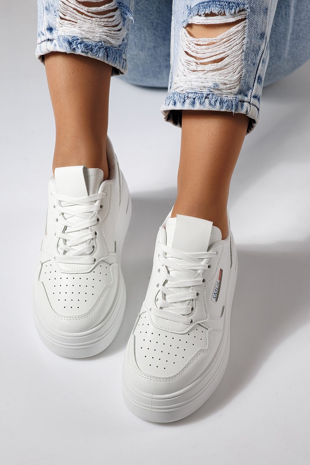 Női sportcipők fehér öko bőrből készült Sofia #24390