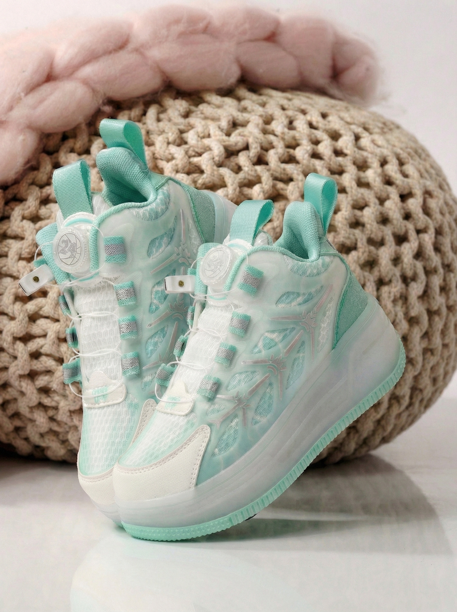 Zöld textil rollercipő Helys #24393