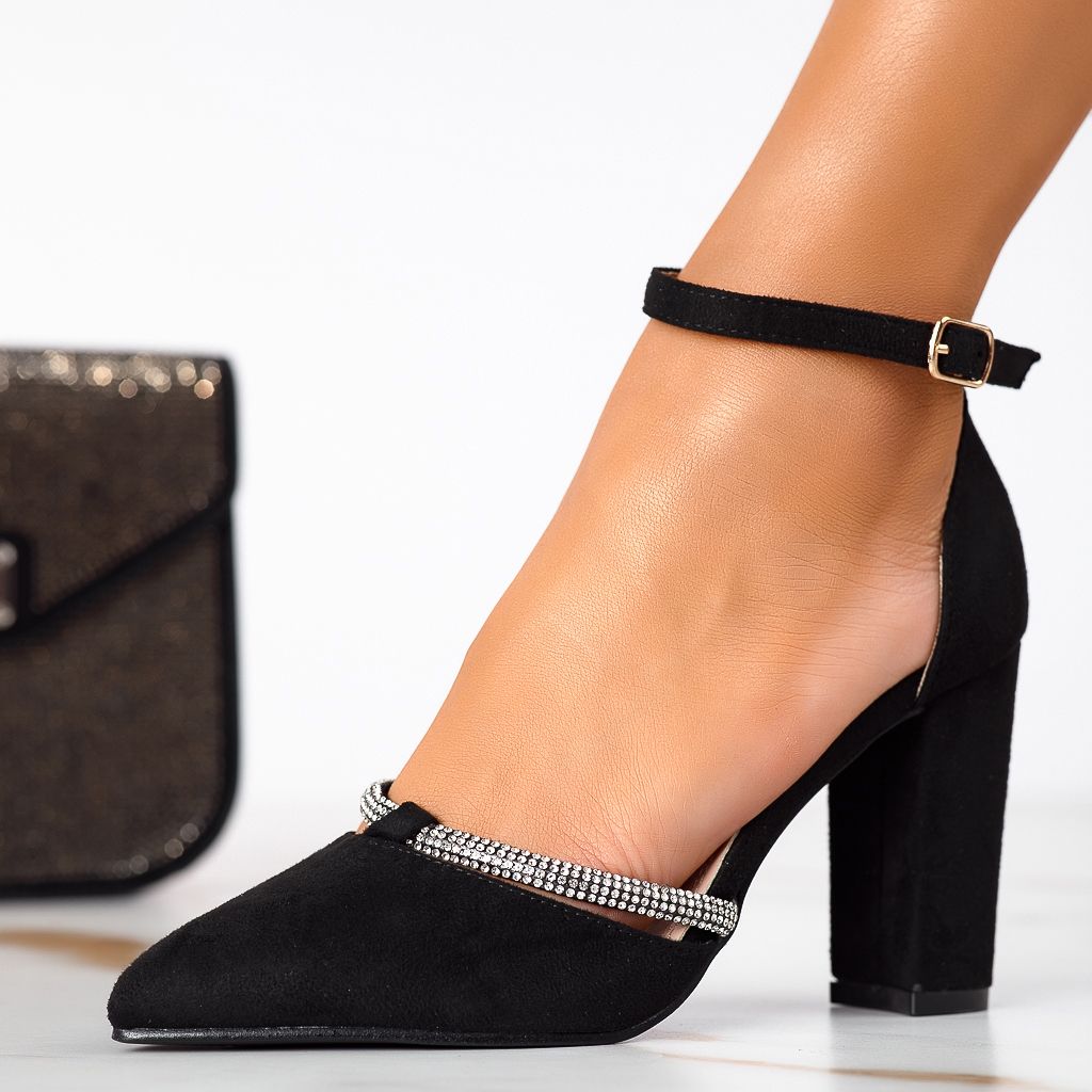 Női fehér, magas sarkú cipő ekológikus bőrből Karina #24449