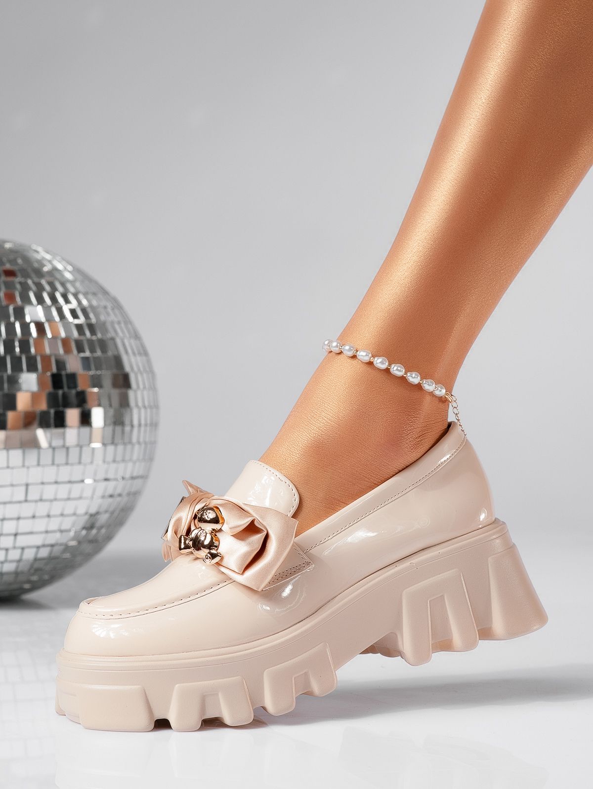 Natalia2 Női Alkalmi Cipő Bézs Ökológiai Bőrből lacuita #24483