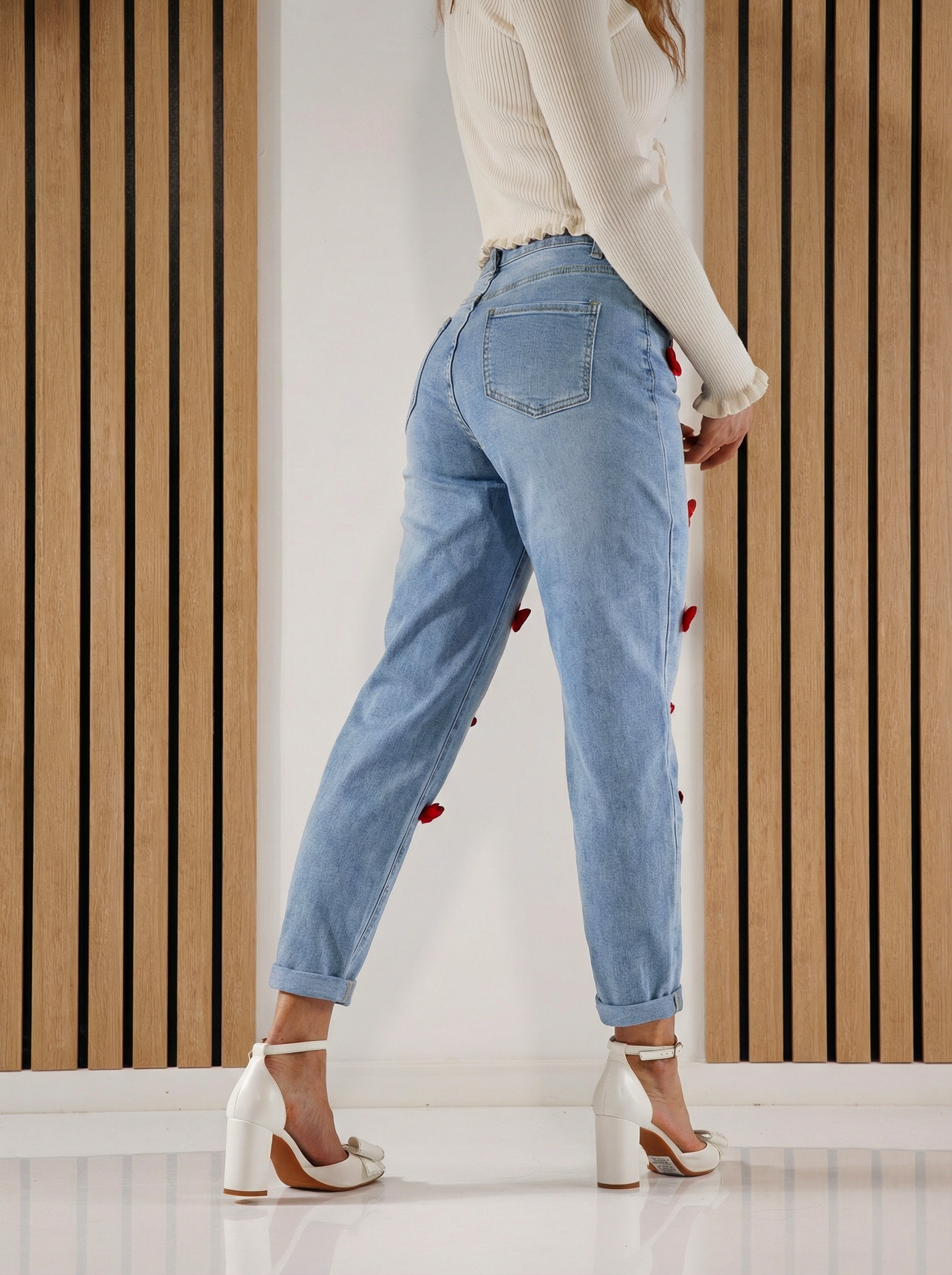 Női Baggy Fit farmernadrág Giorgia kék #A1390