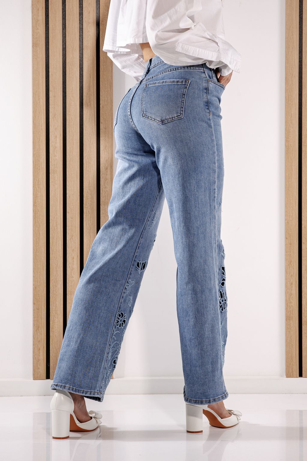 Női trapéz farmer  Alyona kék #A1383