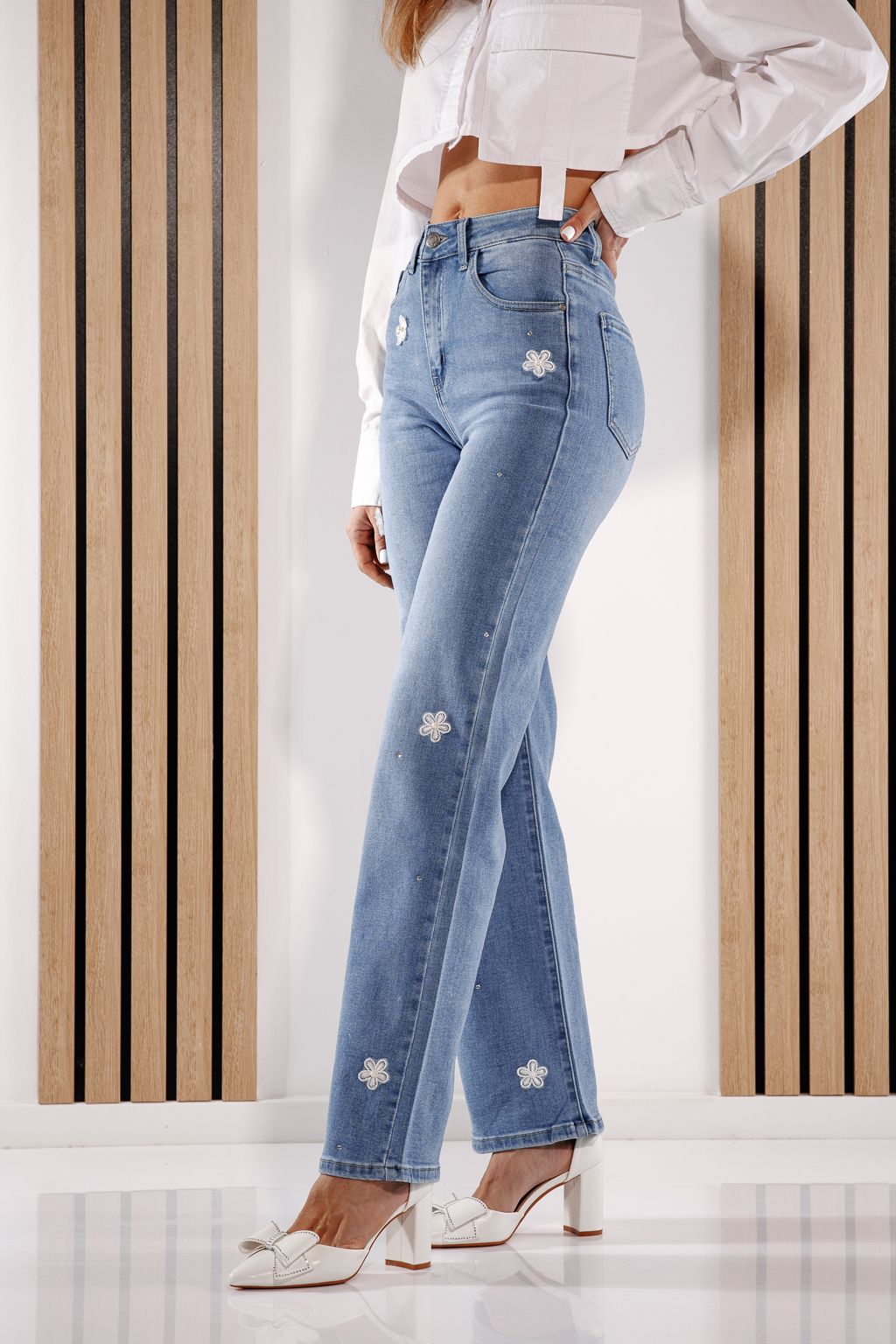 Női trapéz farmer  Alane kék #A1374