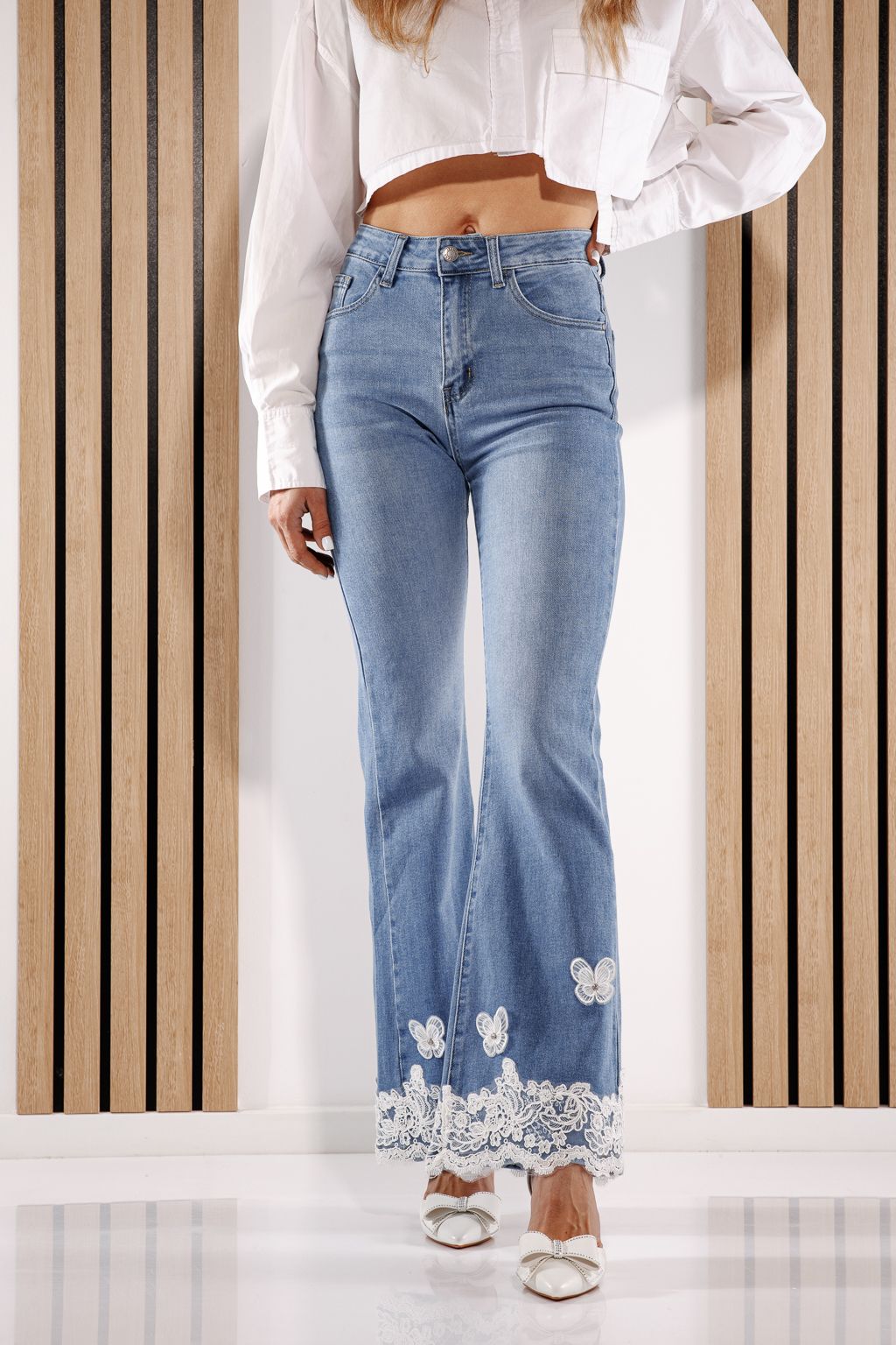 Női trapéz farmer  Ayane kék #A1375