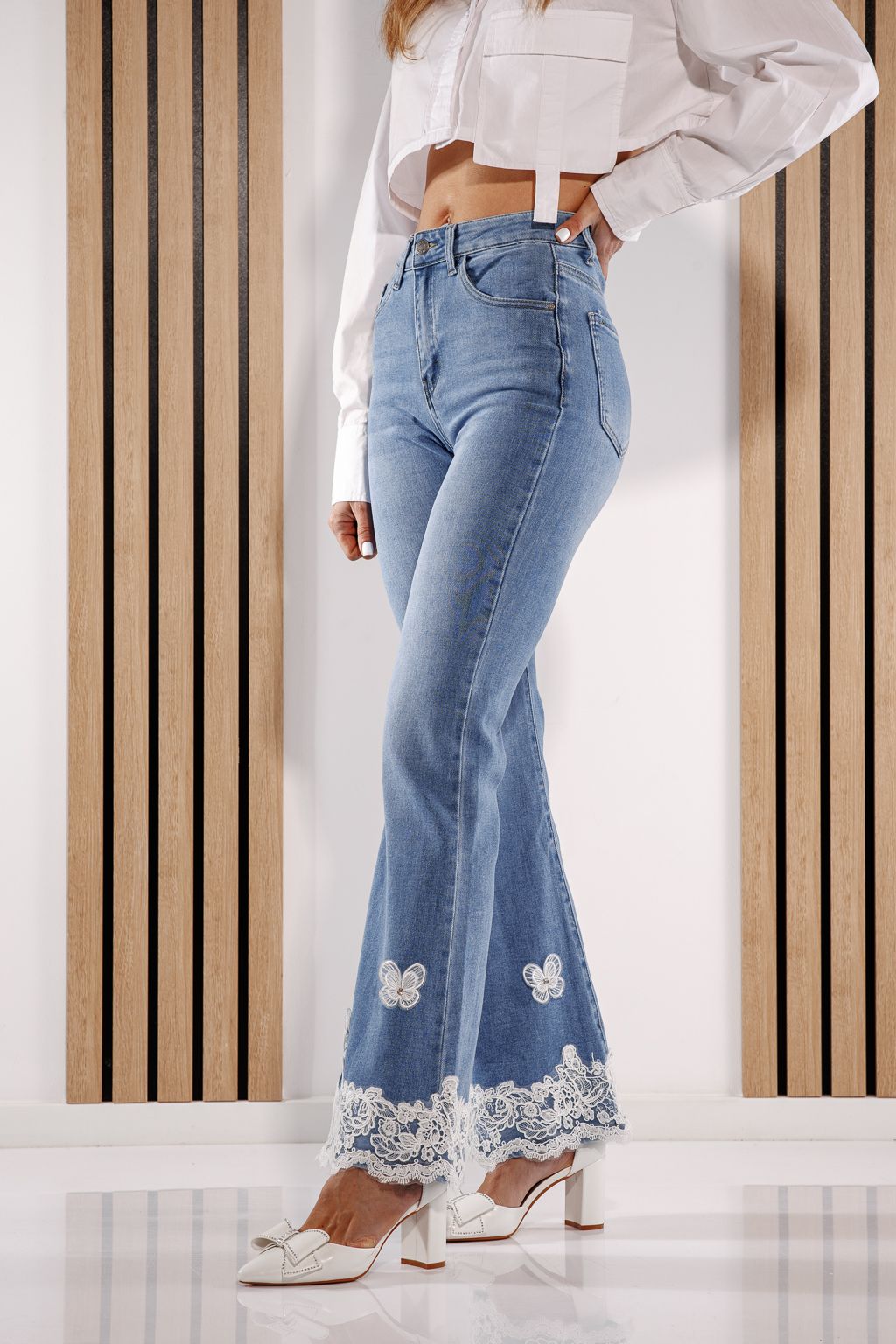 Női trapéz farmer  Ayane kék #A1375