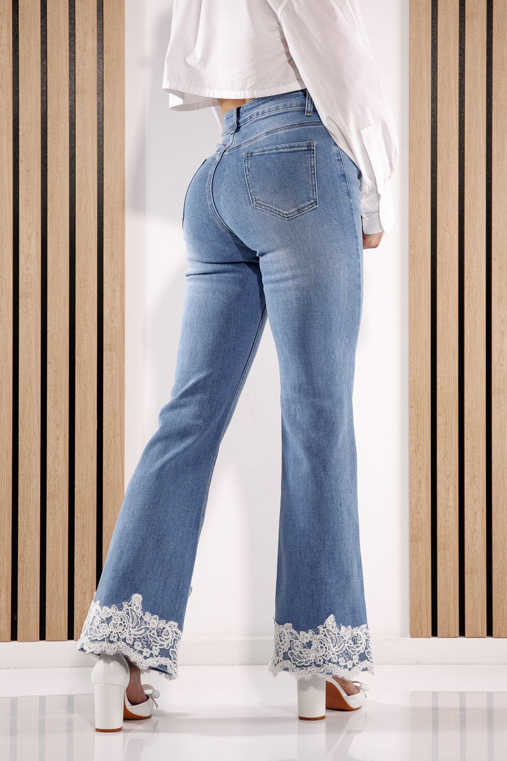 Női trapéz farmer  Ayane kék #A1375